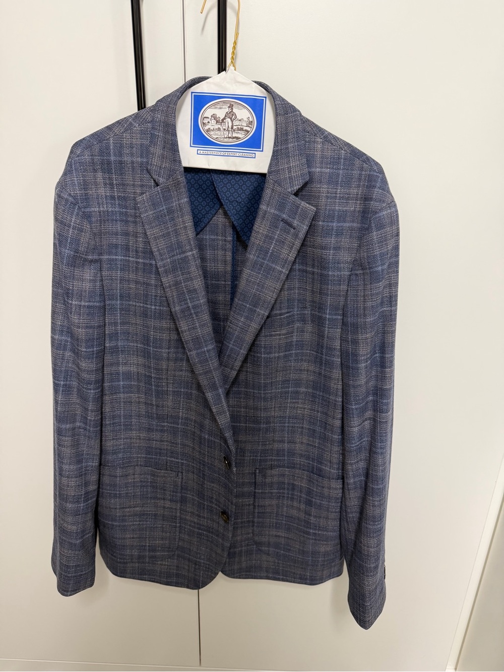 Hart Schaffner Marx Men's Blue Plaid Blazer - Classic Tailored Jacket